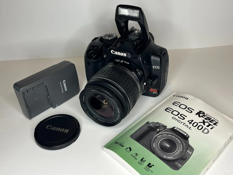 Canon EOS 400D Rebel XTi Digital SLR Camera, 18-55mm lens w/ charger  #21 - Image 2 of 4