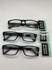 "3 PAIR" Foster Grant TS1005 1.50 FGX READING READERS GLASSES BLACK