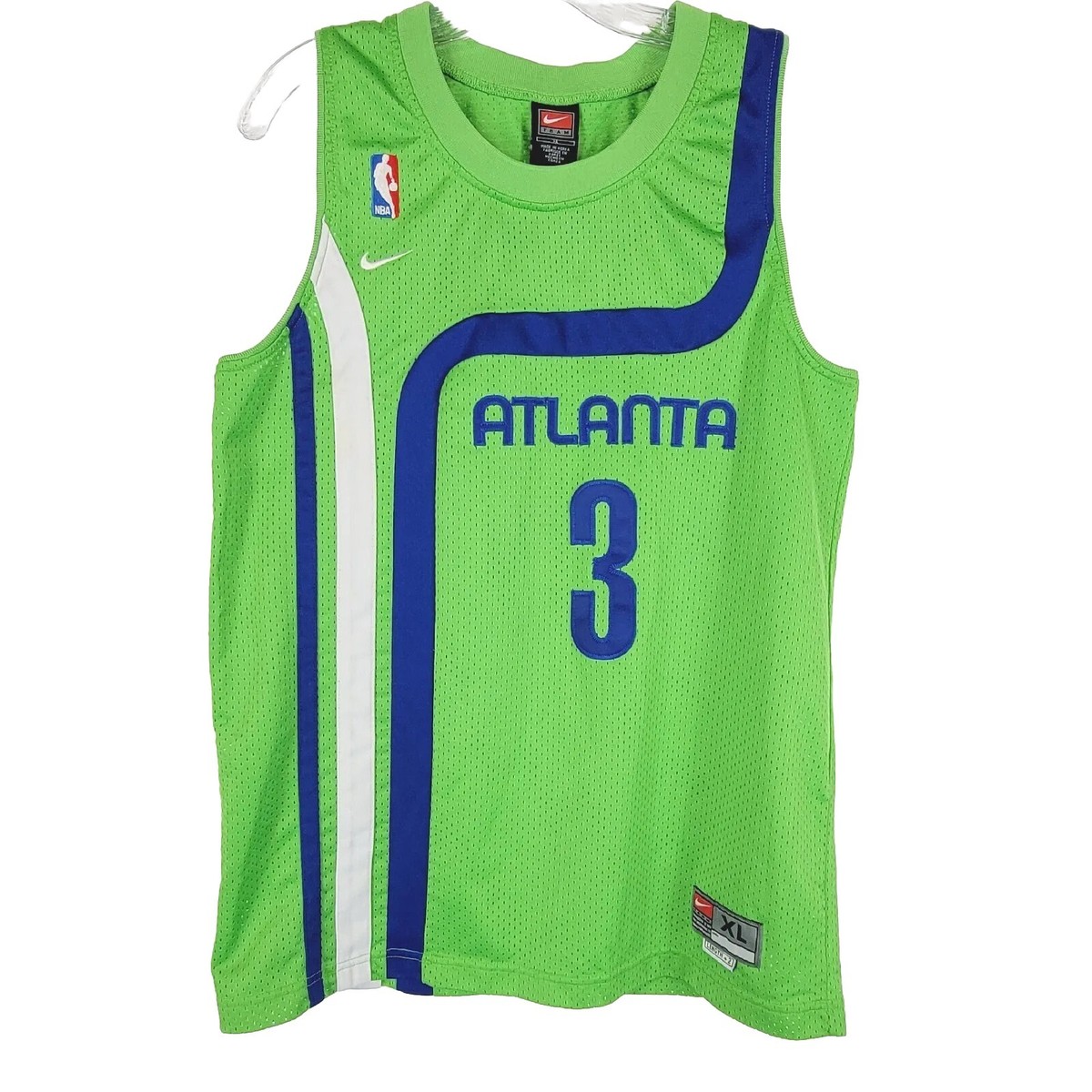 Nike Atlanta Hawks Shareef Rahim #3 Jersey Youth Size XL Green