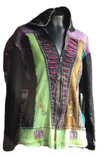 Boho Handmade In Nepal Multicolored Lightweight Jackets