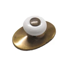 BELWITH Nostalgia Antique Cabinet Knob with Backplate Antique Brass White