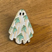 Cute Halloween Ghost Lapel Pin Teal Ghosts C9