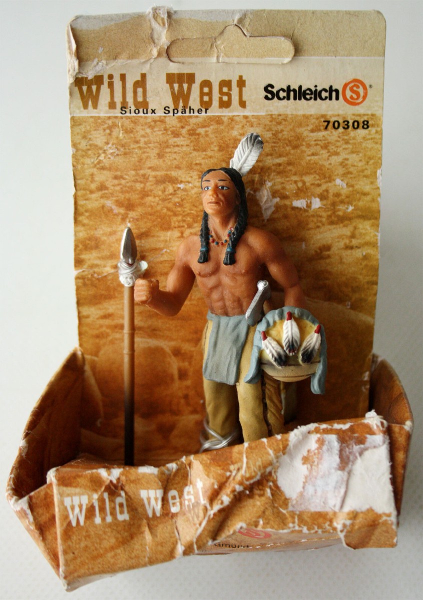 Schleich シュライヒ インディアン スー族の斥候 廃番 70308 美品 SCHLEICH 70308 WILD WEST SIOUX SCOUT NATIVE AMERICAN FIGURE
