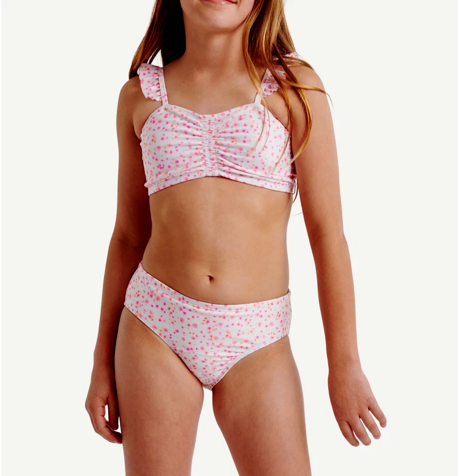 Traje de baño Tankini Bikini con volantes para niñas JUSTICIA 12 14 16 18 L XL cubierta 3 piezas Foto 3 de 4