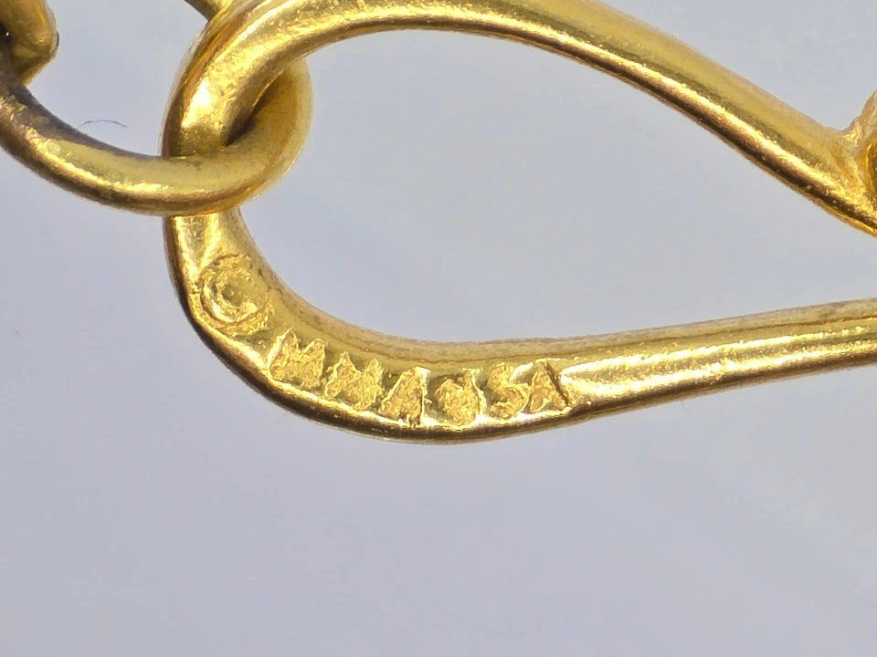 COLLAR DE COLECCIÓN MMA RENACIMIENTO EGIPCIO PIEDRAS SEMIPRECIOSAS TONO DORADO FLOR DE LOTO Foto 3 de 4