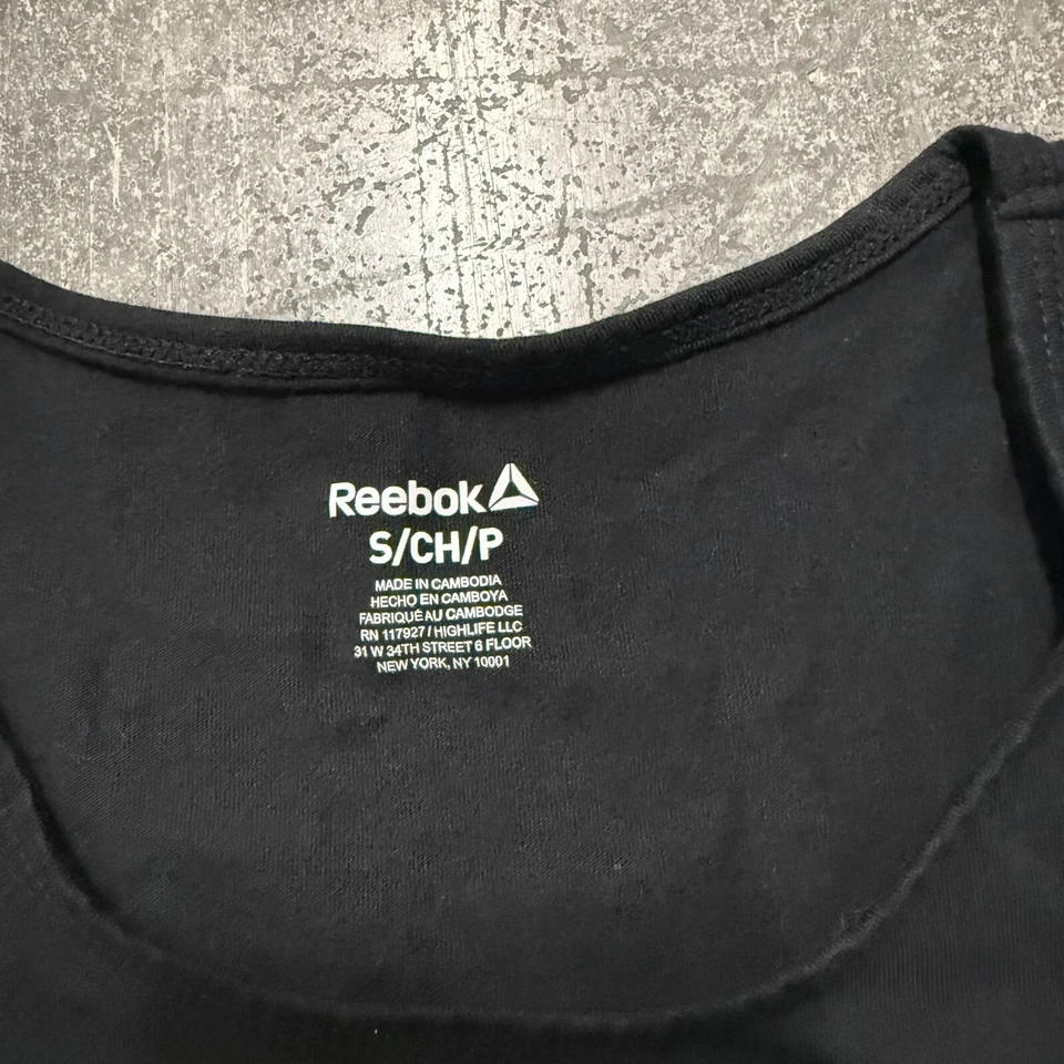 Reebok активный Майка женщин маленький черный работает обучение без рукавов круглый вырез - Изображение 3 из 4