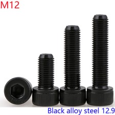 M12 - 1.75 12.9 Grade Alloy Steel Allen Hex Socket Cap Head Screws Bolts DIN 912