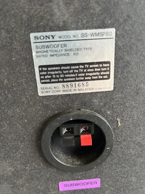 Sony SS-WMSP80 Magnetically Shielded Passive Subwoofer Tested