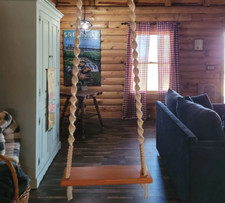 Handmade Macrame Swing, Macrame Wood Swing, Wood Swing, Tree Swing Adult