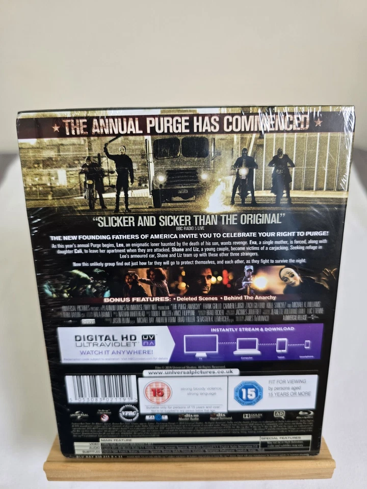 THE   PURGE    ANARCHY   BLU-RAY   LIMITED   EDITION    STEELBOOK,  BRAND   NEW  - Image 4 of 4