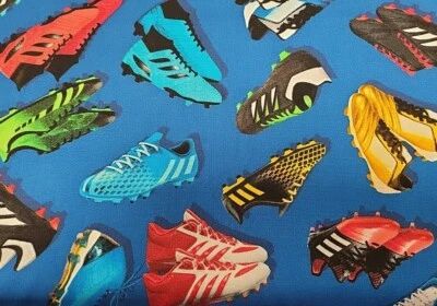BENARTEX 1.8 Metre Football Boots Cleats Fabric 100% Premium Quilting Cotton 110cm Wide B