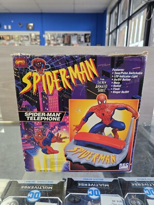 Vintage Marvel Spider-Man Telephone with Original Box! | eBay