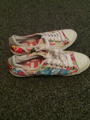 superdry white canvas pumps