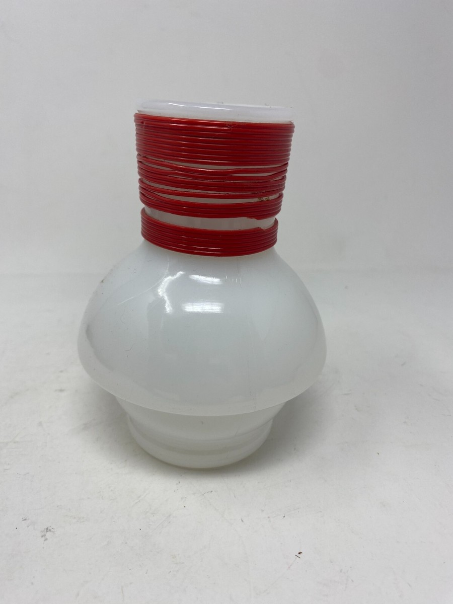 Vintage McKee Hottle Glasbake Bottle White Milk Glass Red Band | eBay