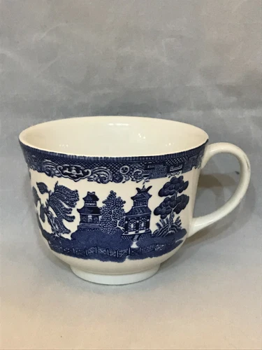 Johnson Brothers blue willow coffee tea cup marked Made in England