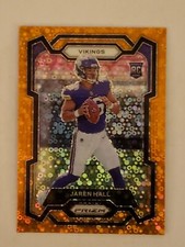 2023 Panini Prizm Football Jaren Hall Orange Disco RC Vikings #367 Rookie 