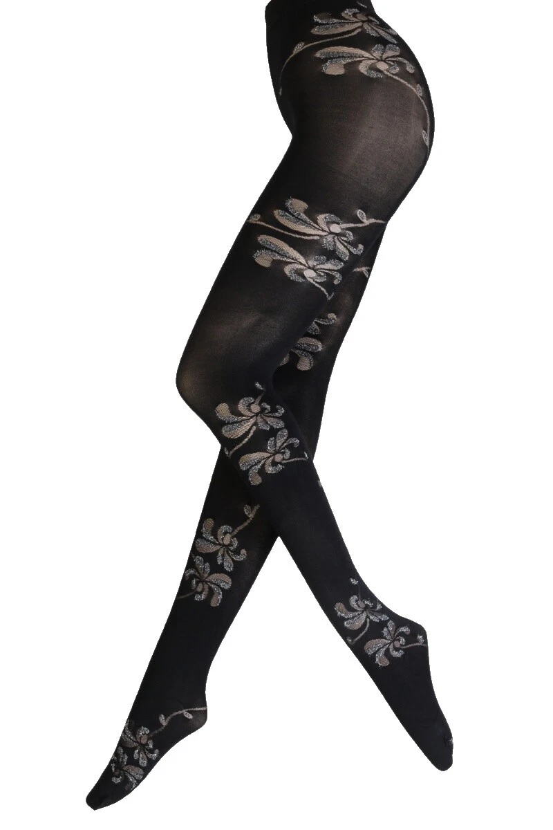 Pantimedias Floral de poliamida y Medias para Mujeres