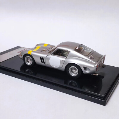 Ilario 1/43 model Ferrari 250 GTO 1962 in Silver w/Yellow stripe