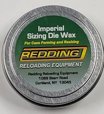 21322 REDDING IMPERIAL SIZING DIE WAX - 2 OZ TIN - GREEN - BRAND NEW - FREE SHIP