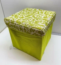 Smart Seat Folding Storage Ottoman Cube Pouf Footstool Padded Seat 15" x 15"