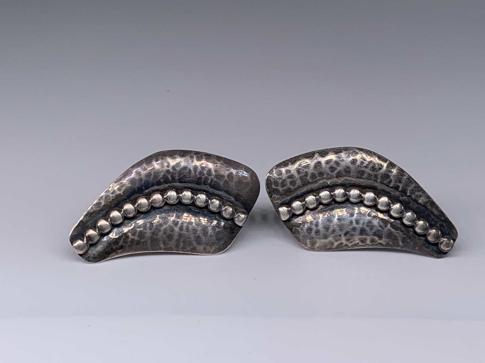 JAC Signed Artesian Sterling Silver Hammered Mode… - image 4