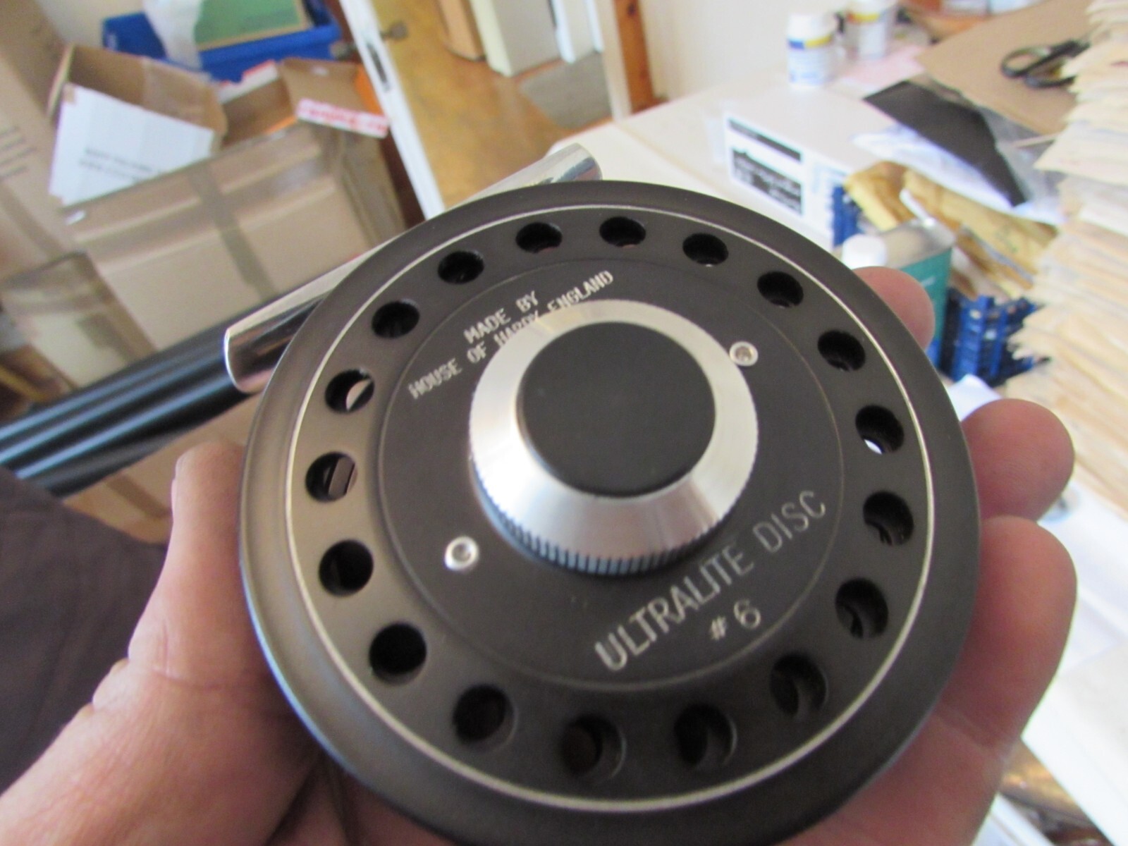 A1 unused Hardy Alnwick ultralite disc 6 trout fly fishing reel 3.25" + pouch