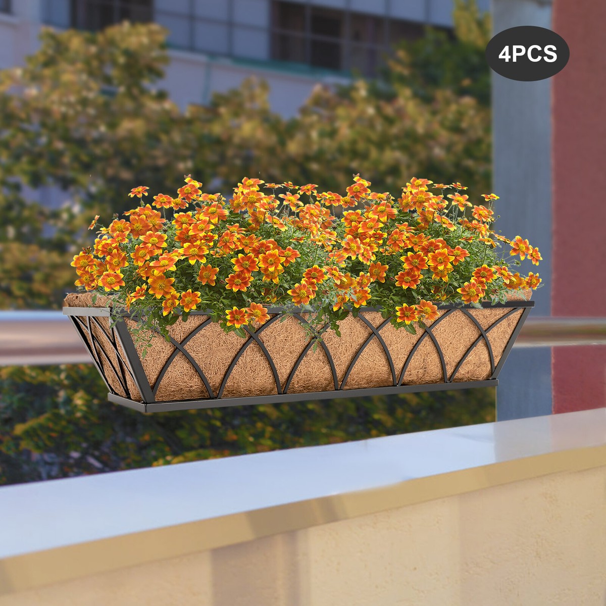 Countryside Railing Planter Outdoor Railing Planters Countryside Railing Planter Choose 2 Sizes
