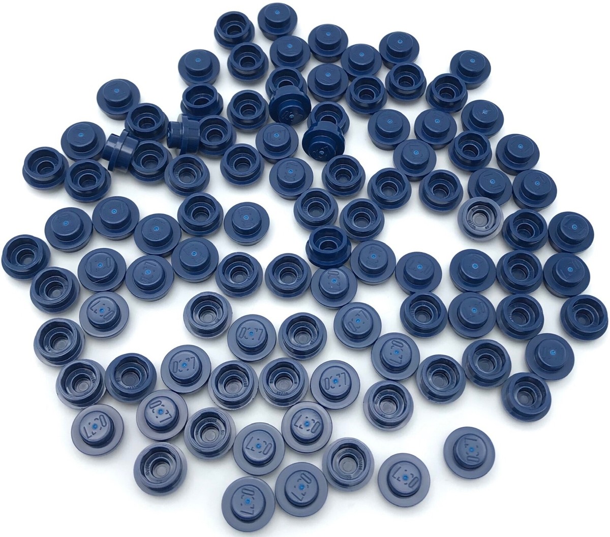 Lego 100 New Dark Blue Plates Round 1 x 1 Stud Pieces | eBay