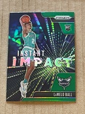 2020-21 NBA PRIZM INSTANT IMPACT GREEN HOLO INSERT LAMELO BALL ROOKIE HORNETS #2