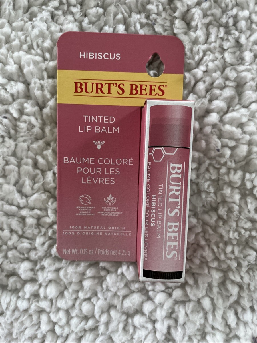 NEW BURT'S BEES TINTED LIP BALM- RED DAHLIA, HIBISCUS, DAISY OR