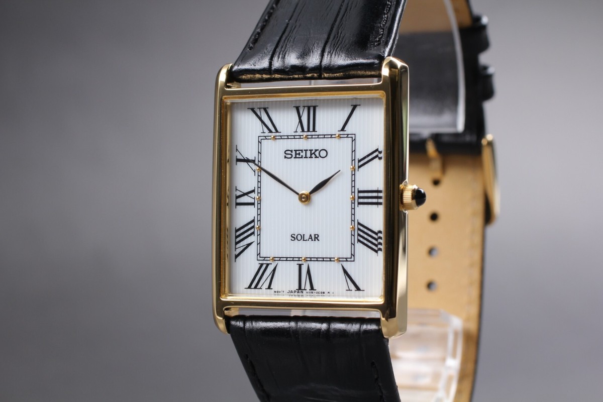 時計 Seiko SUP880 TOP MINT] SEIKO SUP880 Mens Gold Tank Watch w/Box & Papers