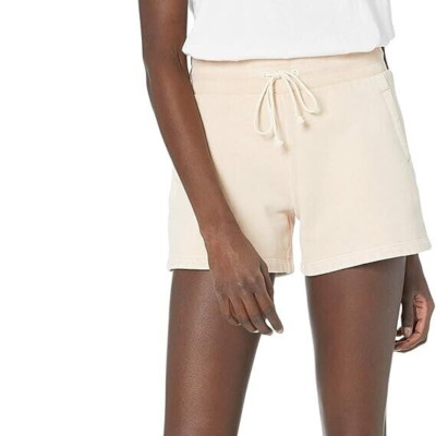 Goodthreads Women's Fleece Heritage Drawstring Shorts, Cream Tan, XL