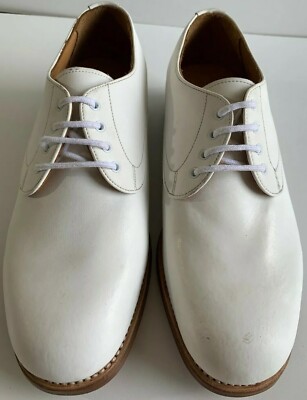 Weiße Leder Tropical Offiziersschuhe Derby Parade Schuhe British Army ROYAL NAVY