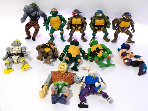 Vintage Lot of 12 1980’s Teenage Mutant Ninja Turtles Rocksteady TMNT Playmates