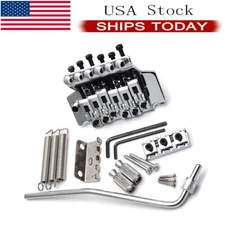 For Floyd Rose Double Locking Tremolo System Bridge for Electric Guitar Chrome