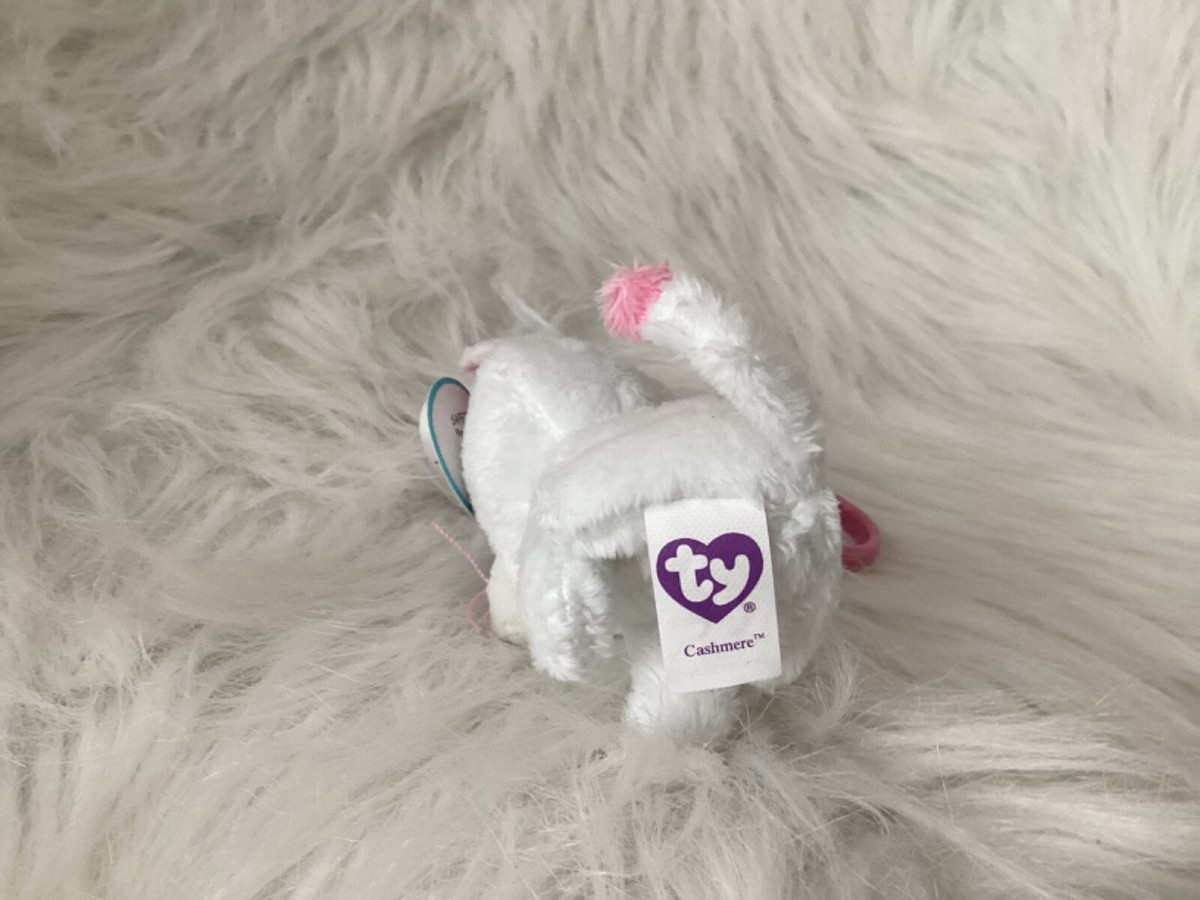 TY BEANIE BOOS CASHMERE THE WHITE CAT KEYCLIP - READ NOTE | eBay
