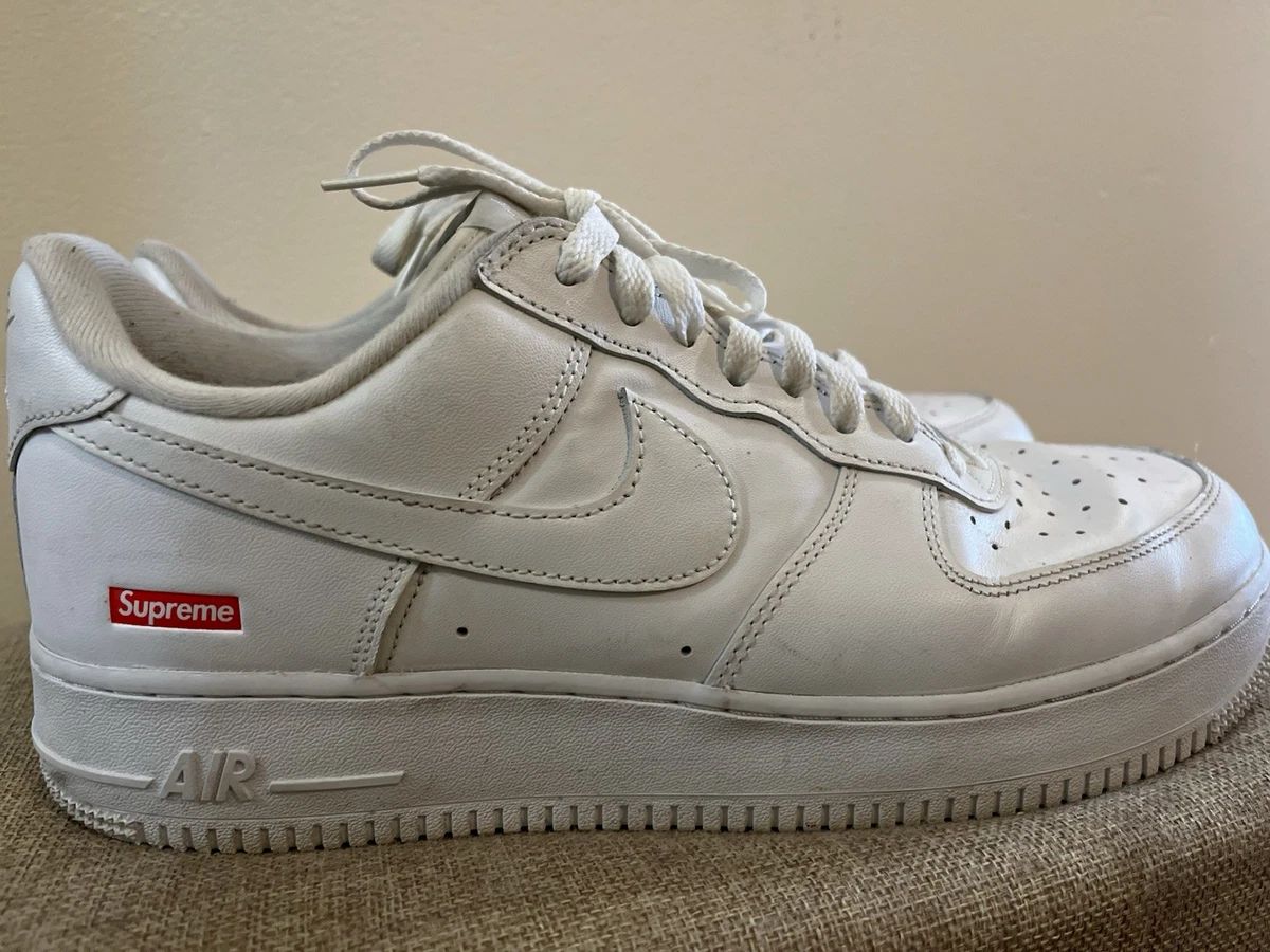 Nike Air Force 1 x Supreme Low Box Logo - White for Sale