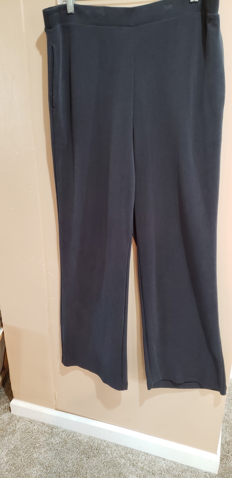Soft Surroundings Womens Stretch Pants Size Large, Gray, Pockets Pull on