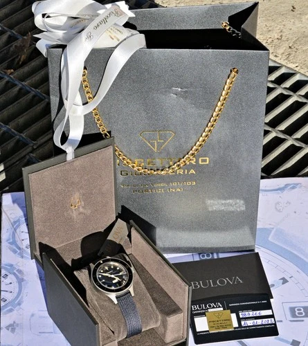 Bulova Mil Ship Watch Reference 98A266 Sub 200 mt. New with Complete Kit