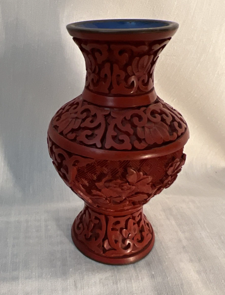 红色黄铜主中国古董花瓶| eBay