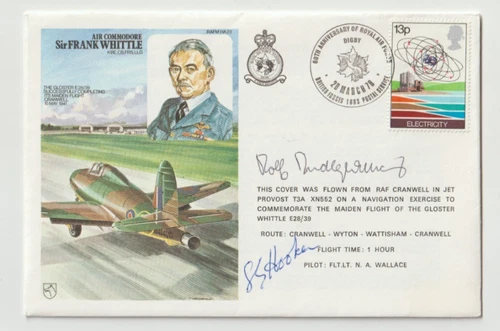 28/3/1978 UK GB Flown Cover - Air Commodore Sir Frank Whittle - HANDSIGNED