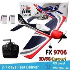 FX9706 5-CH RC Airplane 2.4G Fixed Wing Glider RTF Brushless 3D/6G two batteries
