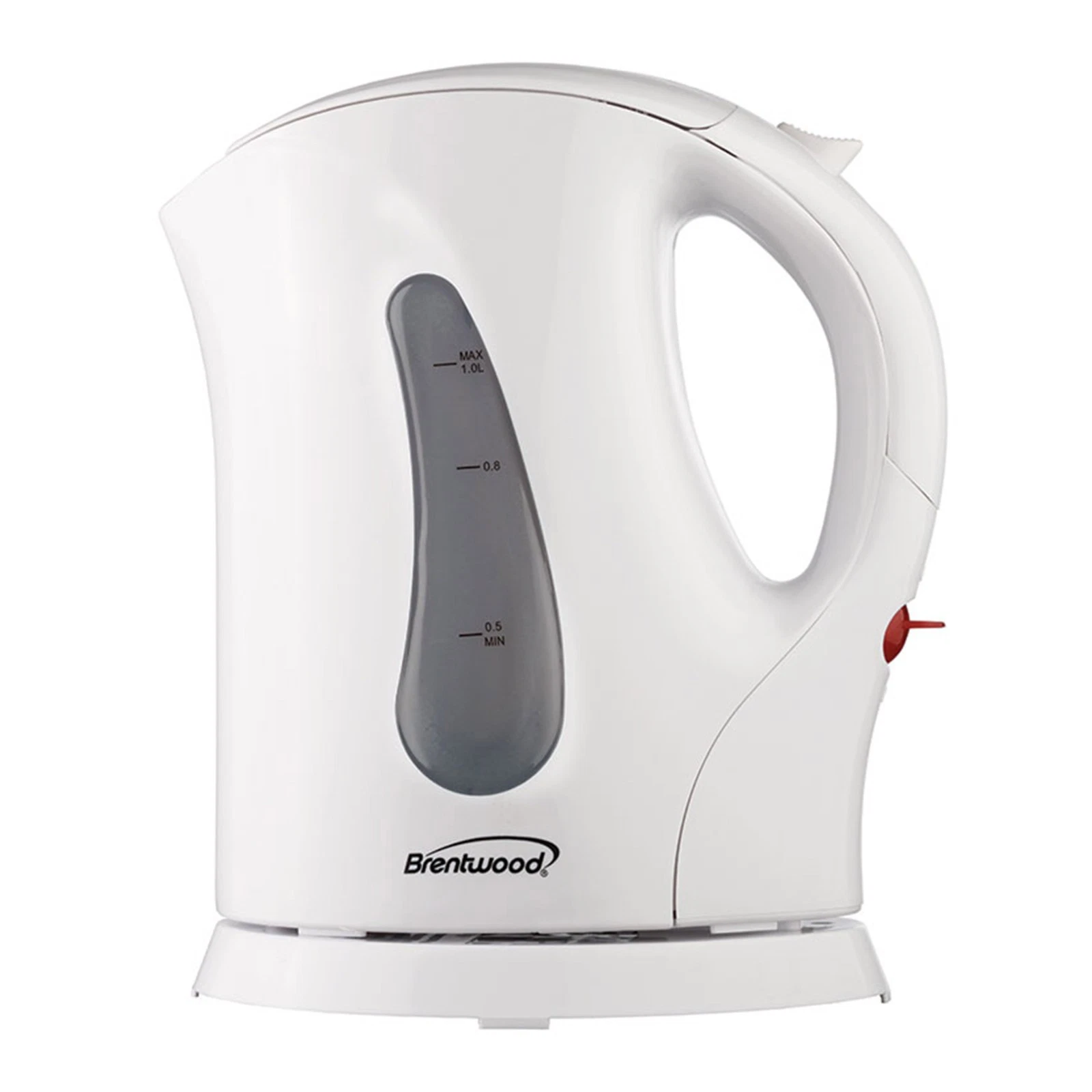 Brentwood 1.0 Liter Cordless Plastic Tea Kettle White