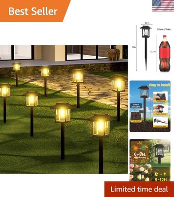 16-Pack Solar Lights Outdoor Extra-Bright & Auto On/Off, Solar Powered Garden...
