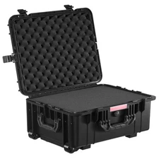 Uimoso 2.5Cu.ft Weatherproof Hard Case Rolling Wheels & Retractable Handle Black