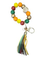 Colorful Beaded Keychain Bracelet