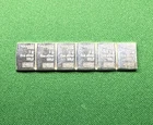 (Lot of 6) Valcambi .999 Silver 1 Gram Silver Bars 6g Total Silver