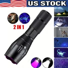 UV Flashlight Black Light Super Bright 120000lm Torch Ultra Violet Lamp LED 