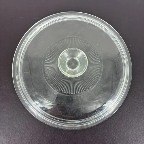 Pyrex Lid 8inch Ribbed Clear Glass Replacement Cover Pot Pan G1C
