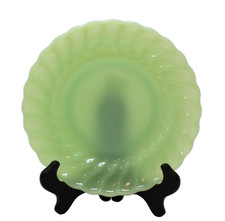 Fire King / Anchor Hocking Jadeite 7.25 Salad Plate Swirl Pattern in Ex. Cond.